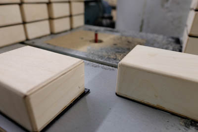 A router is used to round the corners.